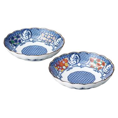 藍染小紋　組盛鉢