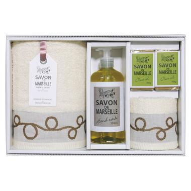 サボン・ド・マルセイユ　タオル＆ソープセット