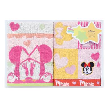 ディズニー　ミニーマウス　フェイスタオル２枚セット