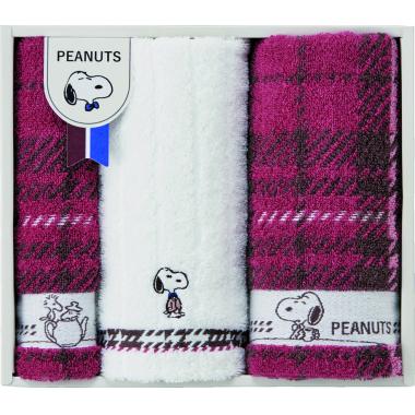 スヌーピーチェック 　タオルセット