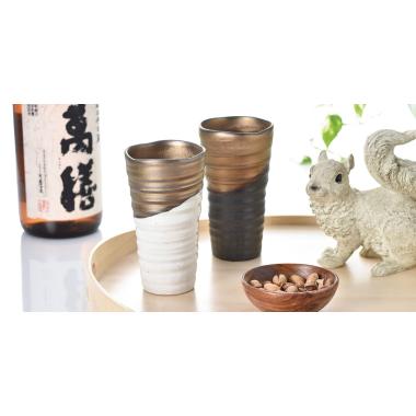 煌き　晩酌カップブラック（木箱入）