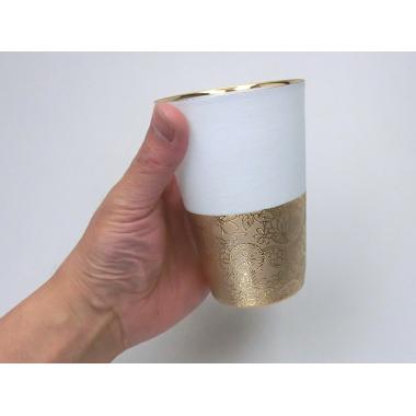 うすづくり　てまりタンブラー　ゴールド